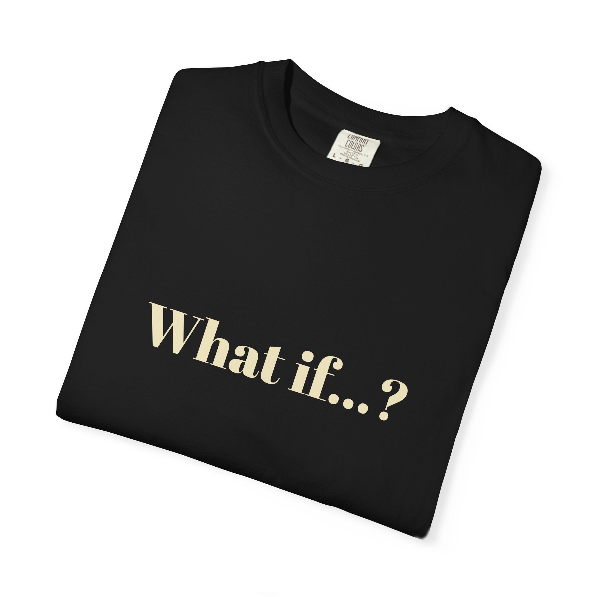 What if...? T-shirt | Black Minimal Question Tee