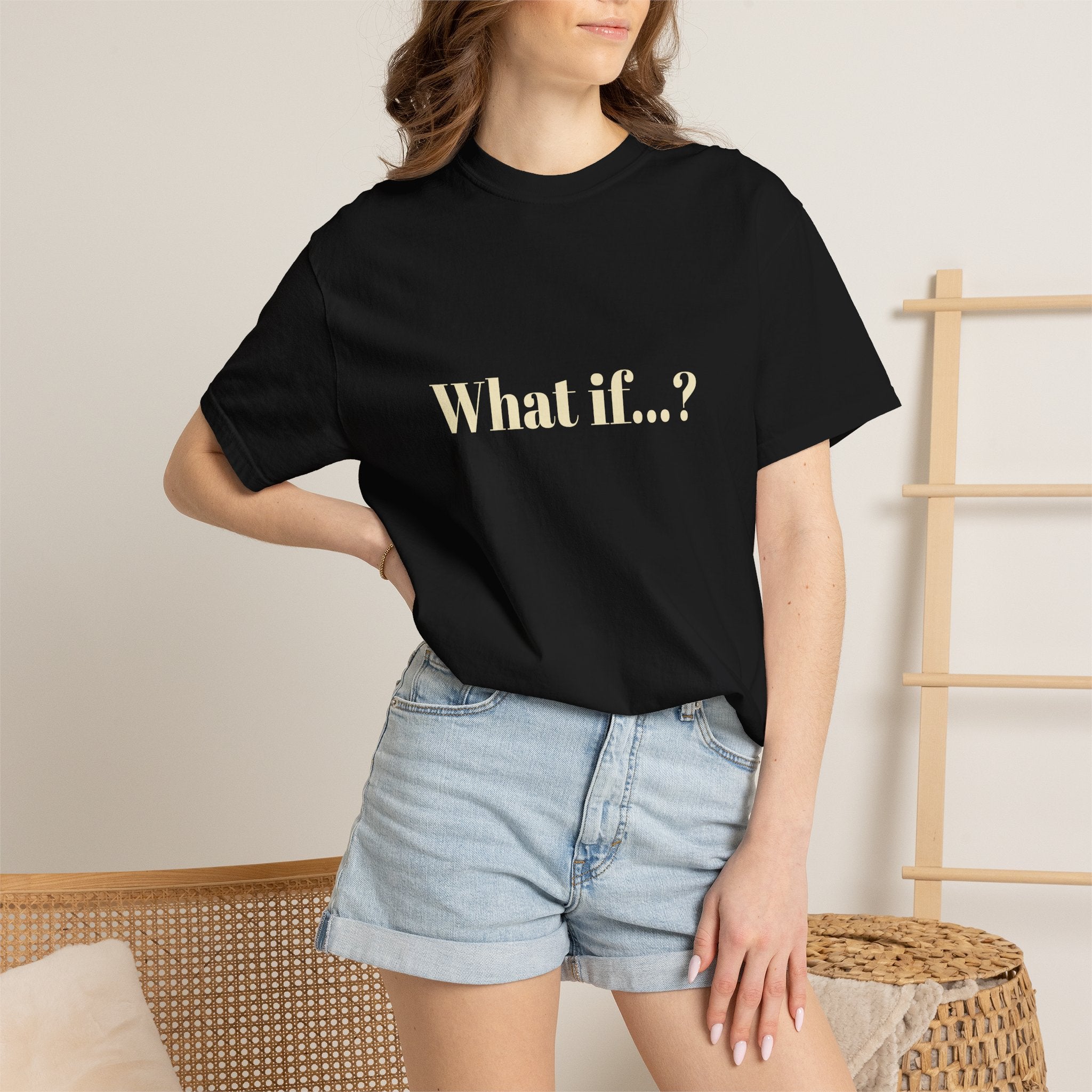 What if...? T-shirt | Black Minimal Question Tee